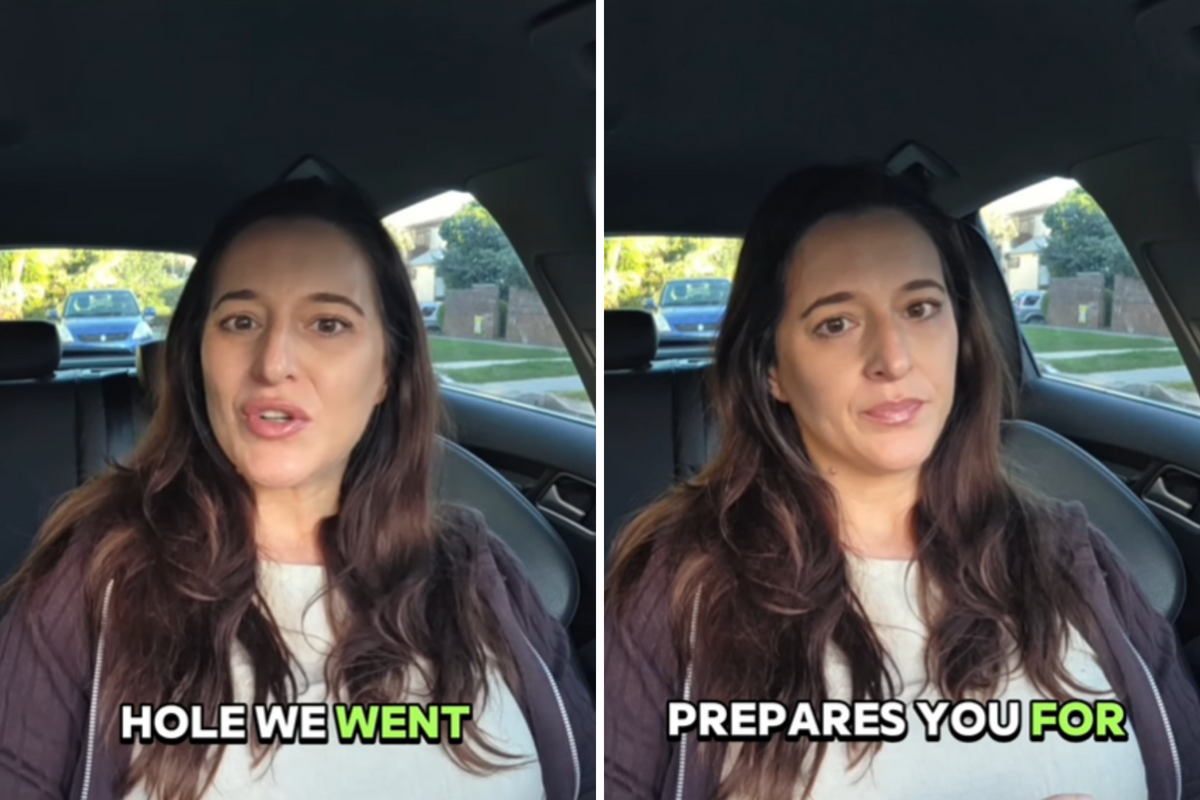  Georgina Trousas, 40, explaining the phone call they received from a genetic counselor in a reel on Instagram. 