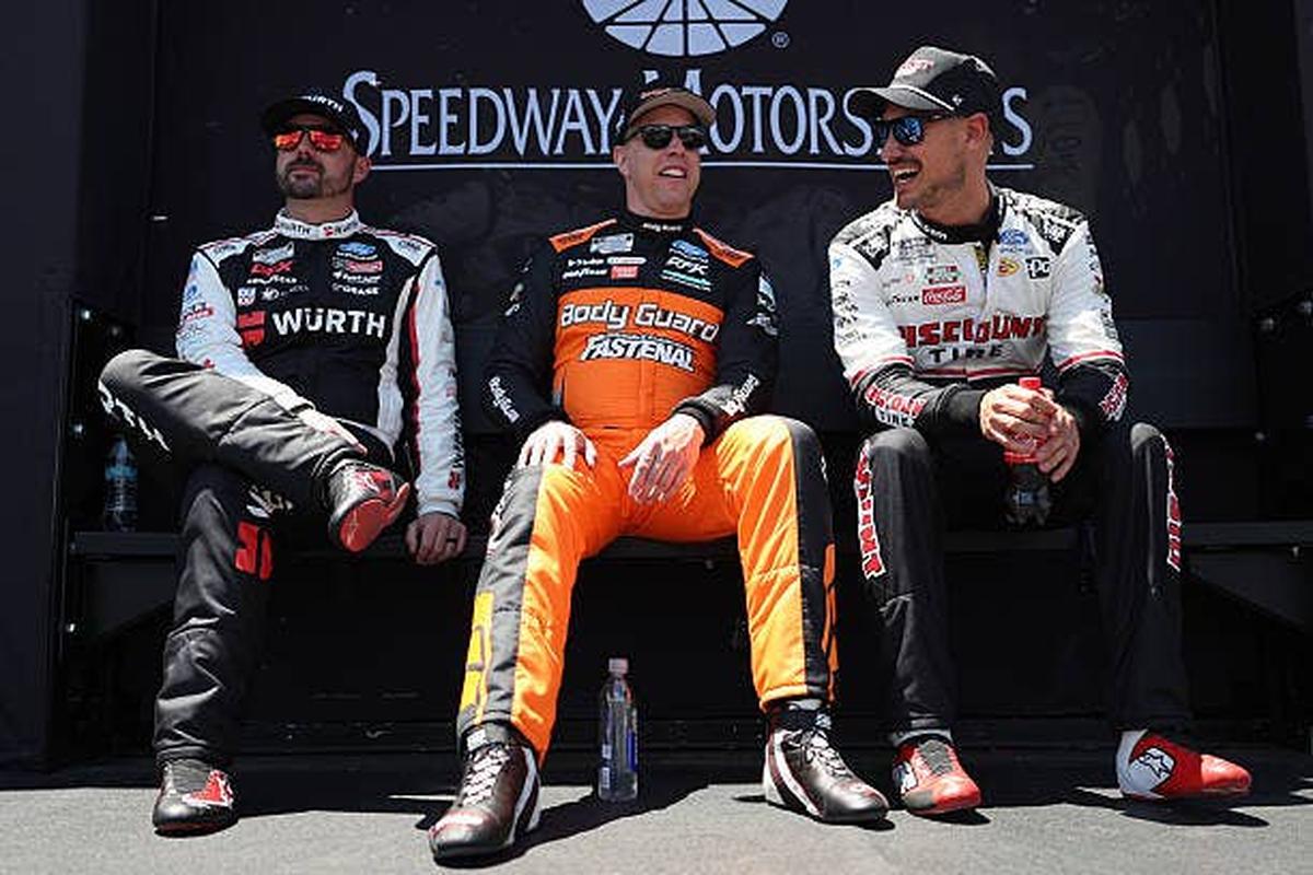  Joey Logano, Brad Keselowski, and Josh Berry. (Photo by Logan Riely/Getty Images) Photo by Logan Riely/Getty Images)