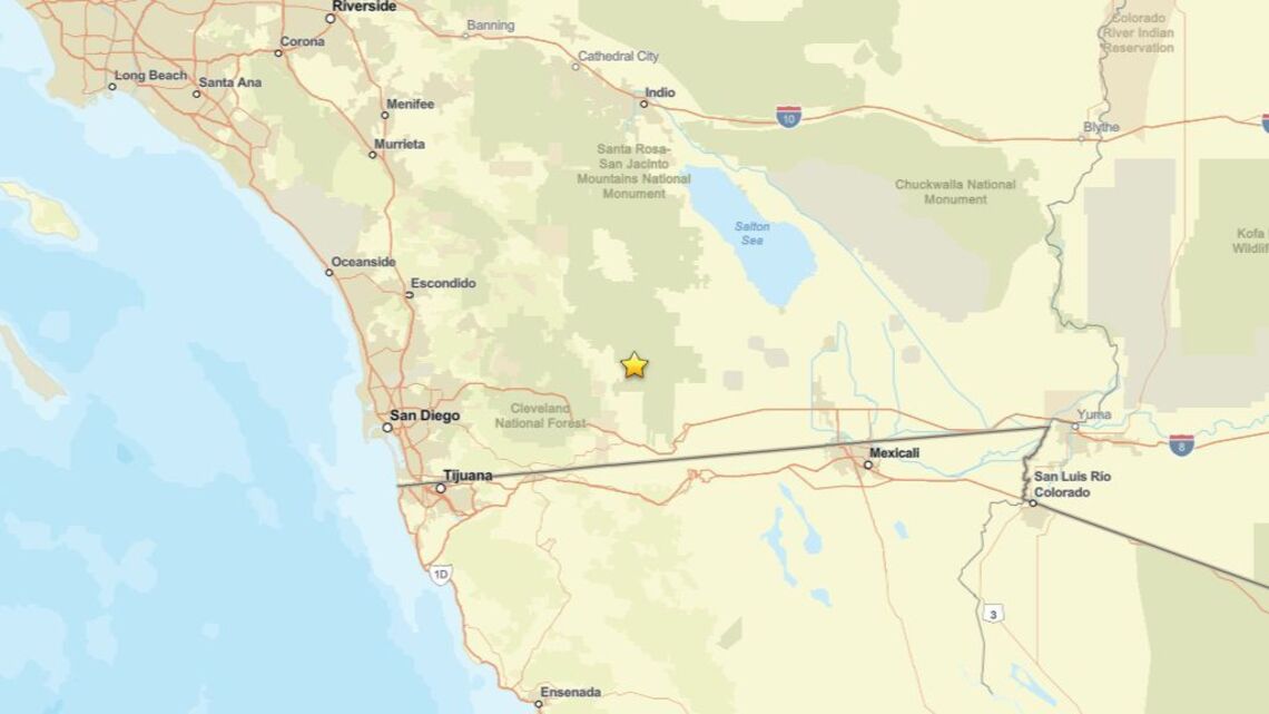 Update: Aug. 13 - 2.6 magnitude earthquake detected close to Ocotillo Wells, CA 