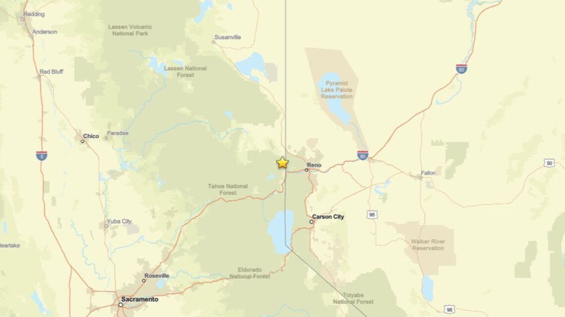 Update: Earthquake measuring 2.3 struck area close to Verdi-Mogul, CA on Aug. 27 
