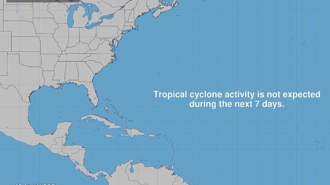 Tropics quiet, so far, second month into Atlantic hurricane season