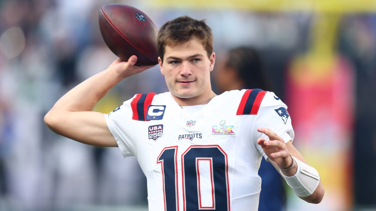 New England Patriots quarterback Drake Maye