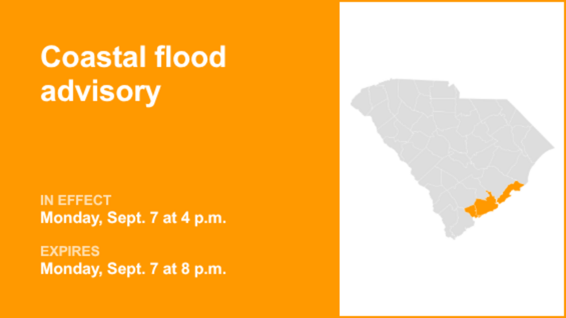 UPDATE: Coastal flood advisory for Coastal Colleton and Charleston County until Monday evening 