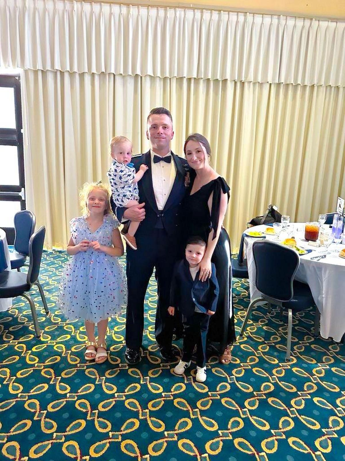  The family attended a ceremony to celebrate Zachary Harmon's completion of undergraduate pilot training in 2025. (Photo courtesy of Alexa LeCureux) 