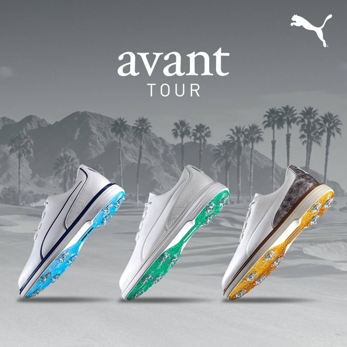  Puma Golf's Avant Tour blends classic golf shoe styling with modern performance details, including premium leather uppers, waterproof protection and Tour-level traction. Credit: Puma Golf