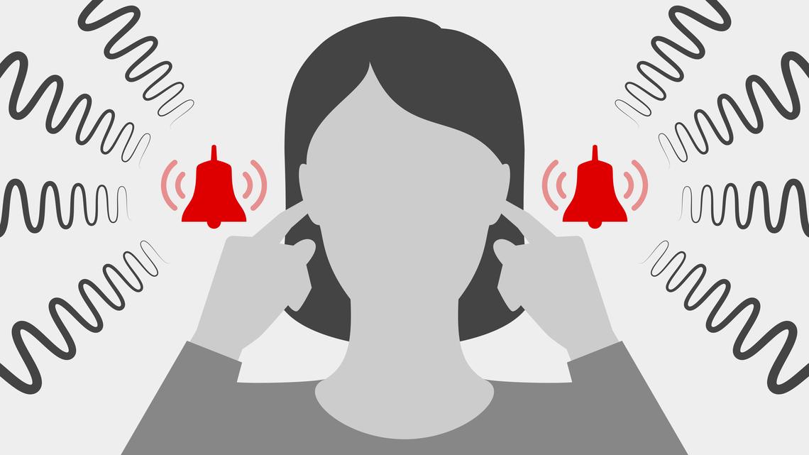 “Tinnitus is a sound that you perceive, which could be a buzz or humming,” says Dr. Briney Ometz.