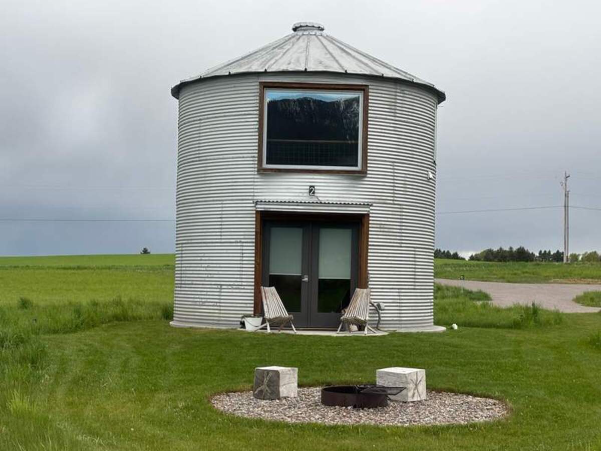  The outside of my duplex in the grain silo, a unique places to stay. Photo credit: Judy Antell 