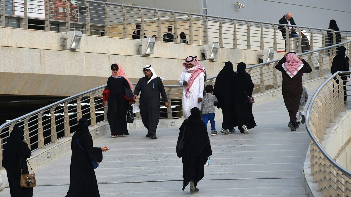 Saudis at the Riyadh International Convention & Exhibition Center. 