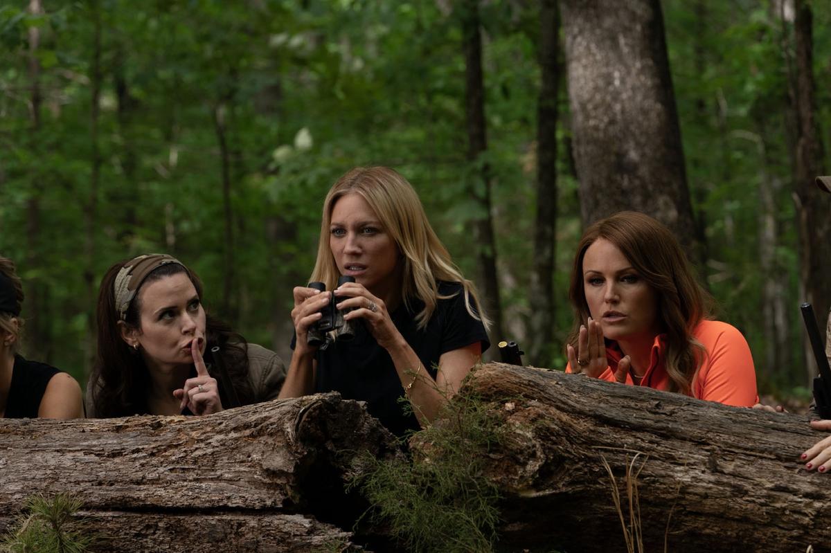  Katie Lowes, Brittany Snow and Malin Akerman on ‘The Hunting Wives.'Netflix 