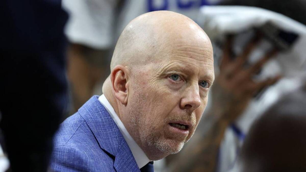  Mar 20, 2026; Philadelphia, PA, USA; UCLA Bruins head coach Mick Cronin reacts in the first half during a first round game of the men's 2026 NCAA Tournament at Xfinity Mobile Arena. Mandatory Credit: Bill Streicher-Imagn Images | Bill Streicher-Imagn Images 