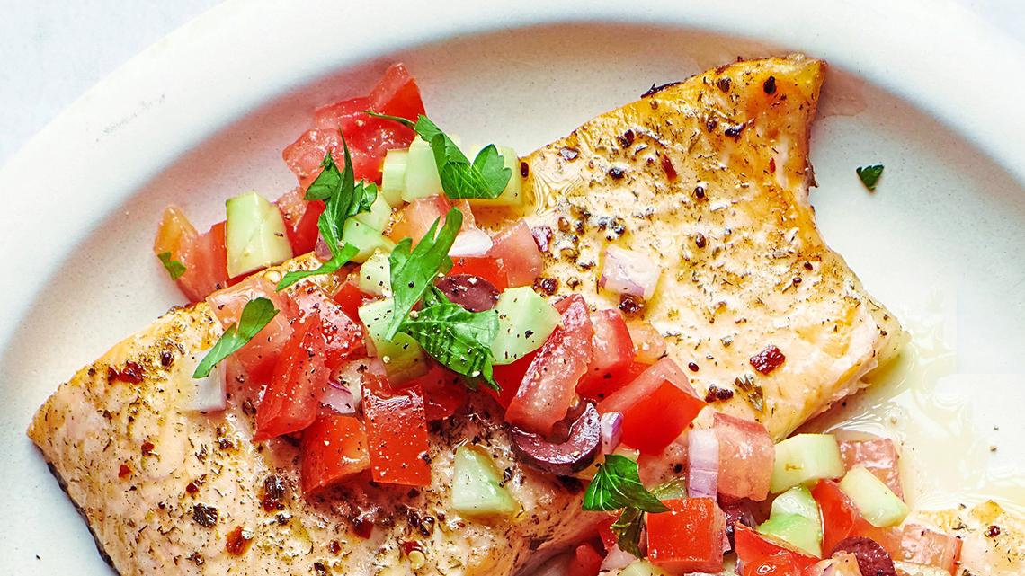 Feel Good Foodie's Simply Sensational Greek Salmon Recipe 