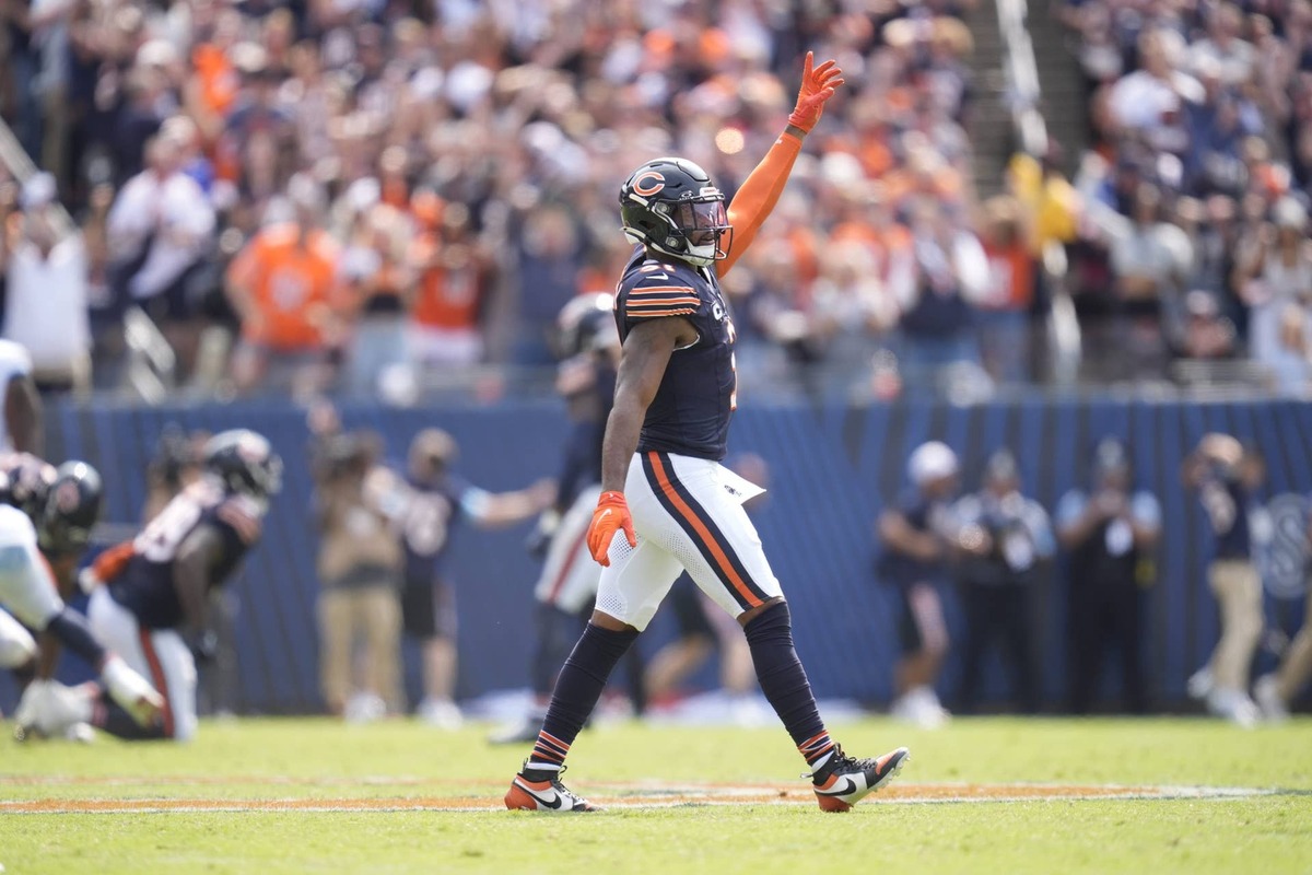  Chicago Bears safety Kevin Byard III (31) reacts to a Tennessee Titans fourth down during the third quarter at Soldier Field in Chicago, Ill., Sunday, Sept. 8, 2024. Andrew Nelles / The Tennessean / USA TODAY NETWORK