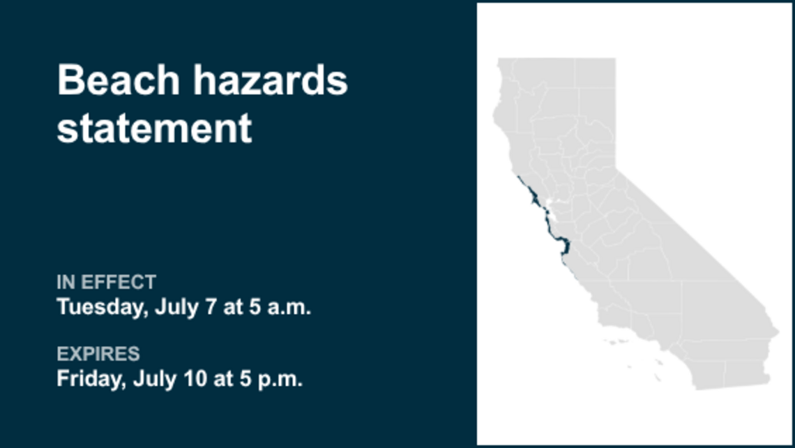 UPDATE: Beach hazards statement active for San Francisco County until early Friday evening 