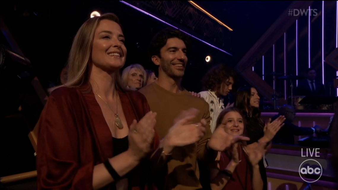 Justin Baldoni Makes Rare Appearance With Wife at 'DWTS' Super Bowl Night 