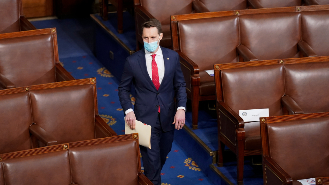 Josh Hawley facing scorn, calls for his resignation following objection to Biden win