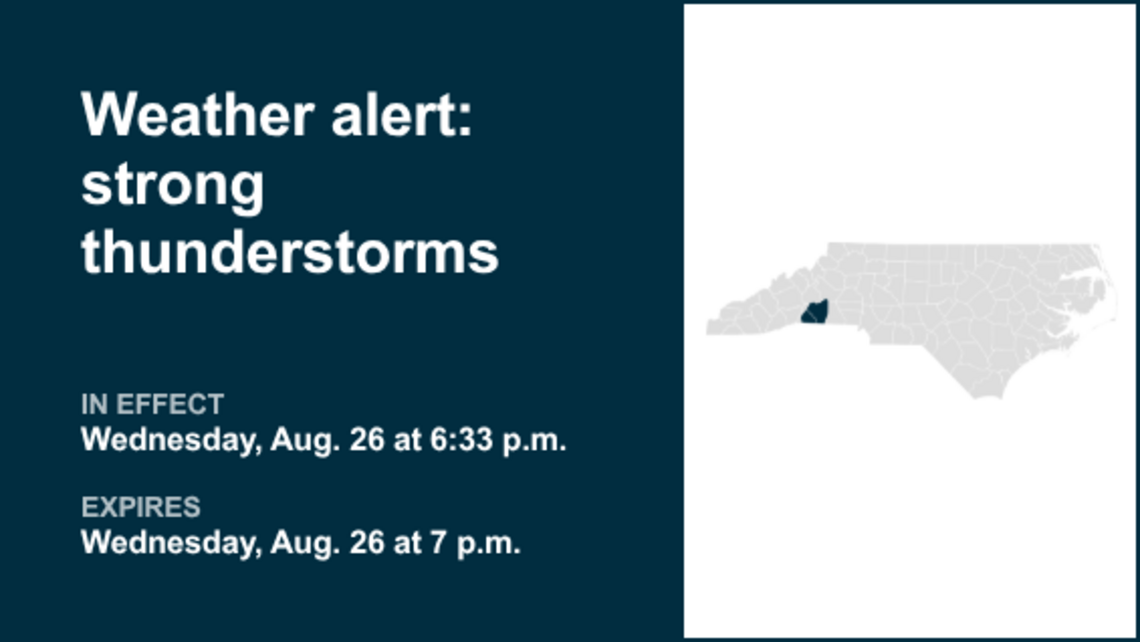 Pea-sized hail expected with thunderstorms in Greater Rutherford and Eastern Polk Wednesday 