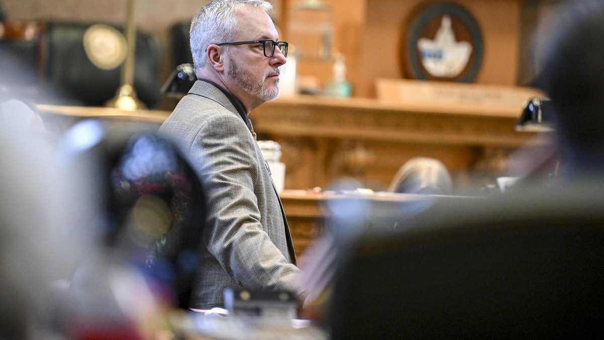 Rep. Scott Bottoms awaits his turn to speak during the general assembly at the Colorado State Capitol in Denver on Wednesday, April 23, 2025. (AAron Ontiveroz/The Denver Post/TNS)