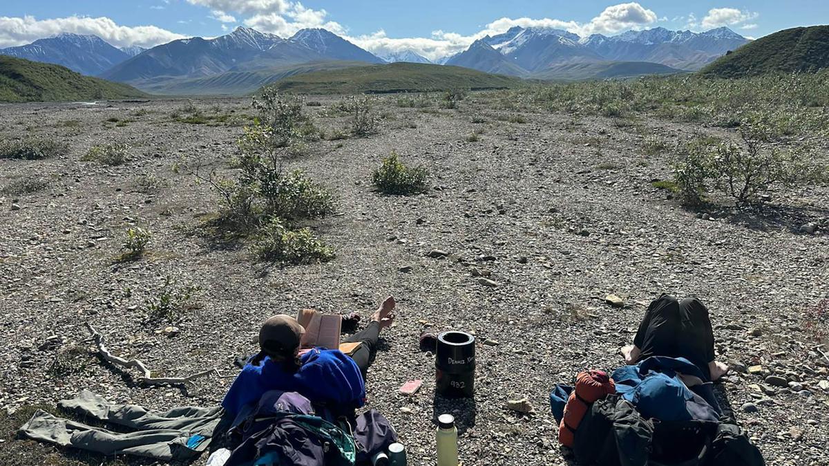 Backpackers enjoyed some downtime at the end of a day's hike in Denali National Park in August 2024. (Louis Krauss/The Minnesota Star Tribune/TNS)