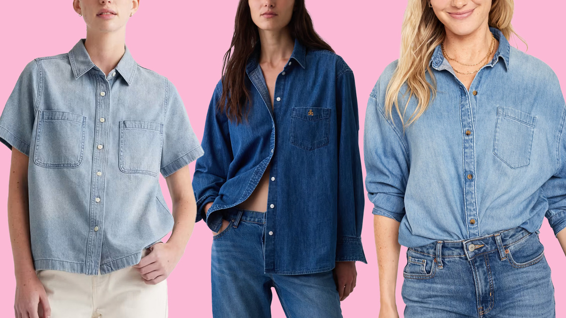 Denim Shirts Are the Fall Staple Every 'It' Girl Is Reaching for Right Now 