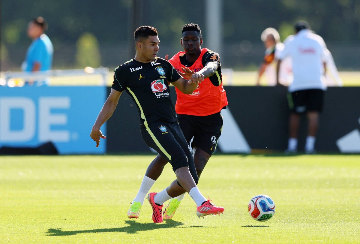  Brazil's Casemiro during training. Caean Couto-Imagn Images