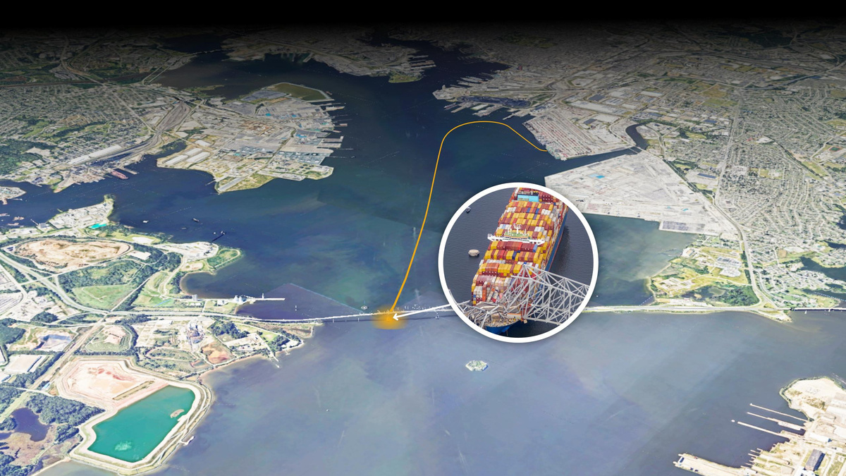 After ship hits Baltimore bridge, mapping how the collapse unfolded