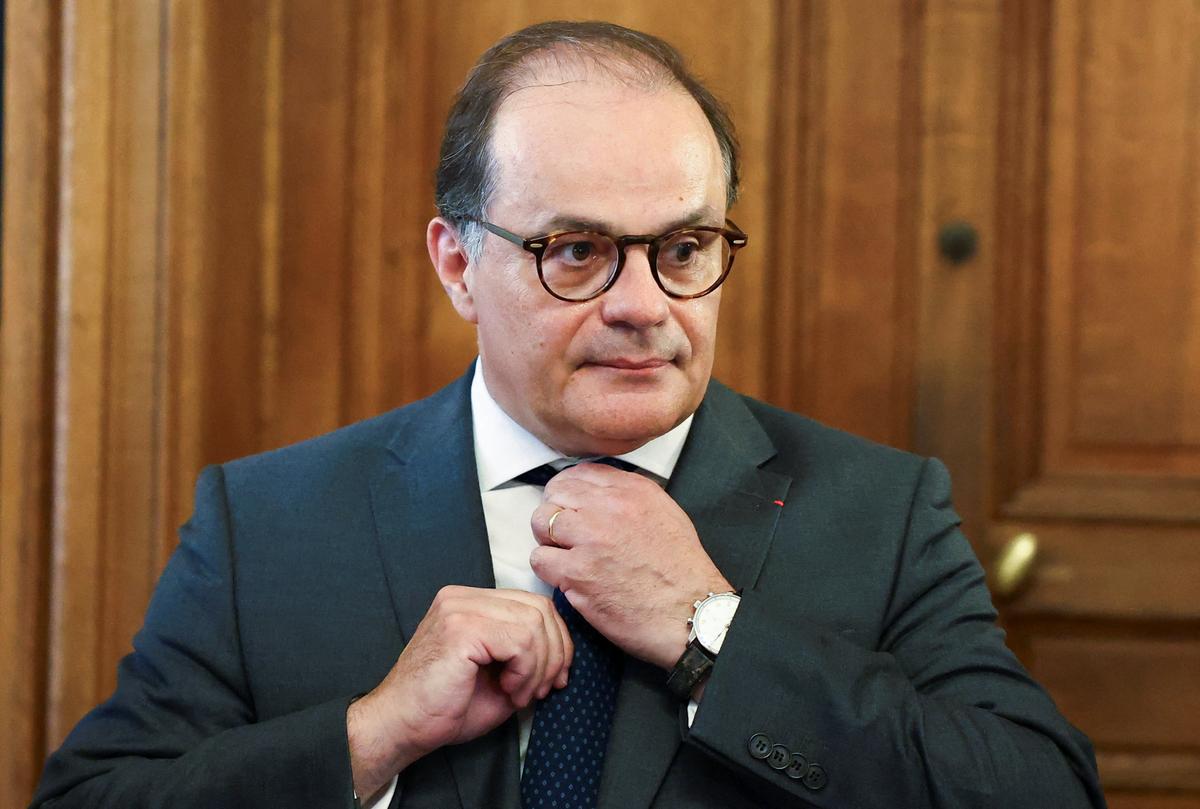 Emmanuel Moulin who has been nominated by French President Macron to be the next governor of the Bank of France attends a hearing by lawmakers at the French Senate in Paris, France May 20, 2026. REUTERS/Abdul Saboor