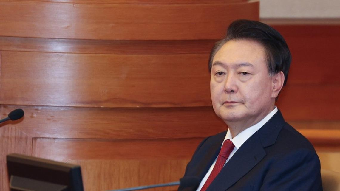 Prosecutors sought on Friday a 30-year prison sentence for jailed former President Yoon Suk Yeol over alleged drone incursions into North Korea. Yoon is seen here during an impeachment trial hearing in January 2025. File Pool Photo by Yonhap/EPA