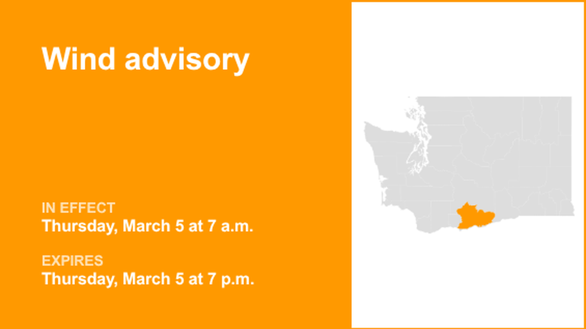 UPDATE: Wind advisory affecting Eastern Columbia River Gorge of Washington and Simcoe Highlands 