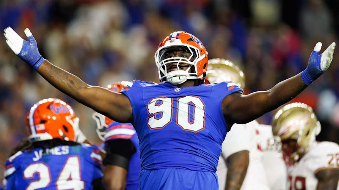  Florida Gators defensive lineman Brendan Bett appears to be the best option to replace Caleb Banks. | Matt Pendleton-Imagn Images 