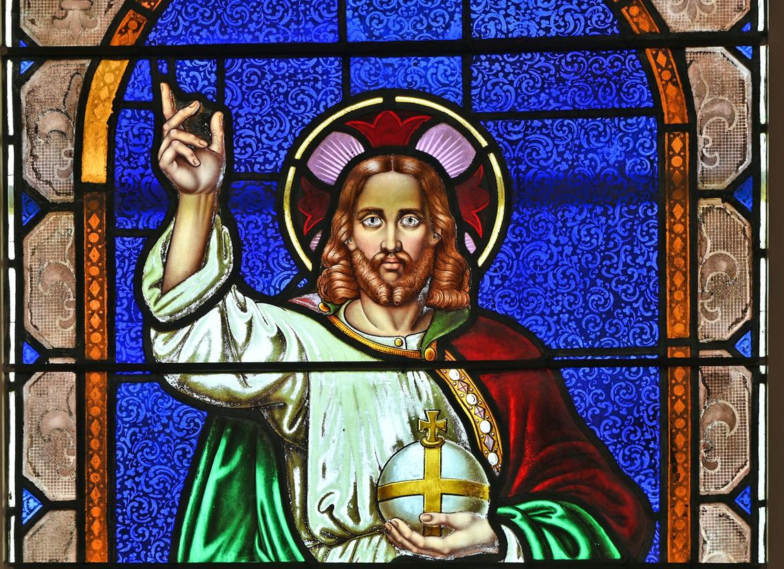  Salvator Mundi (Savior of the World), Henry Sharp Studio, 1868. Photo by Michel M. Raguin from the now-closed St. Mark's Episcopal Church in Warren, R.I. 