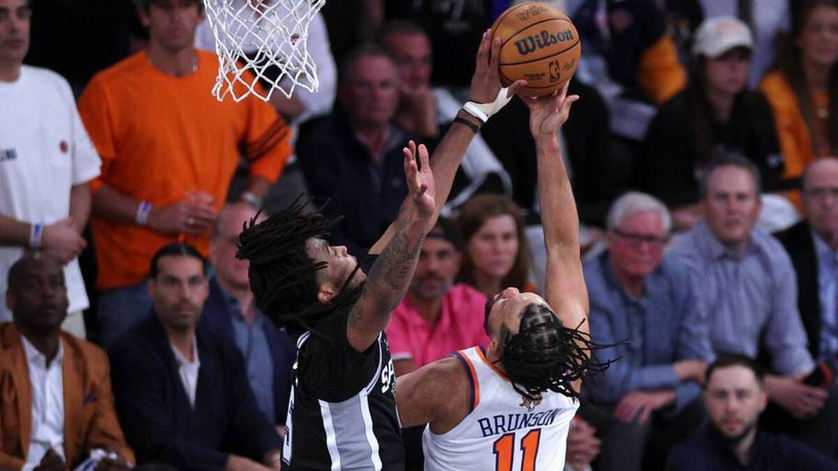  Jalen Brunson had 32 points but hit just 11 shots against an aggressive Spurs defense in NBA Finals Game 3. | Vincent Carchietta-Imagn Images 