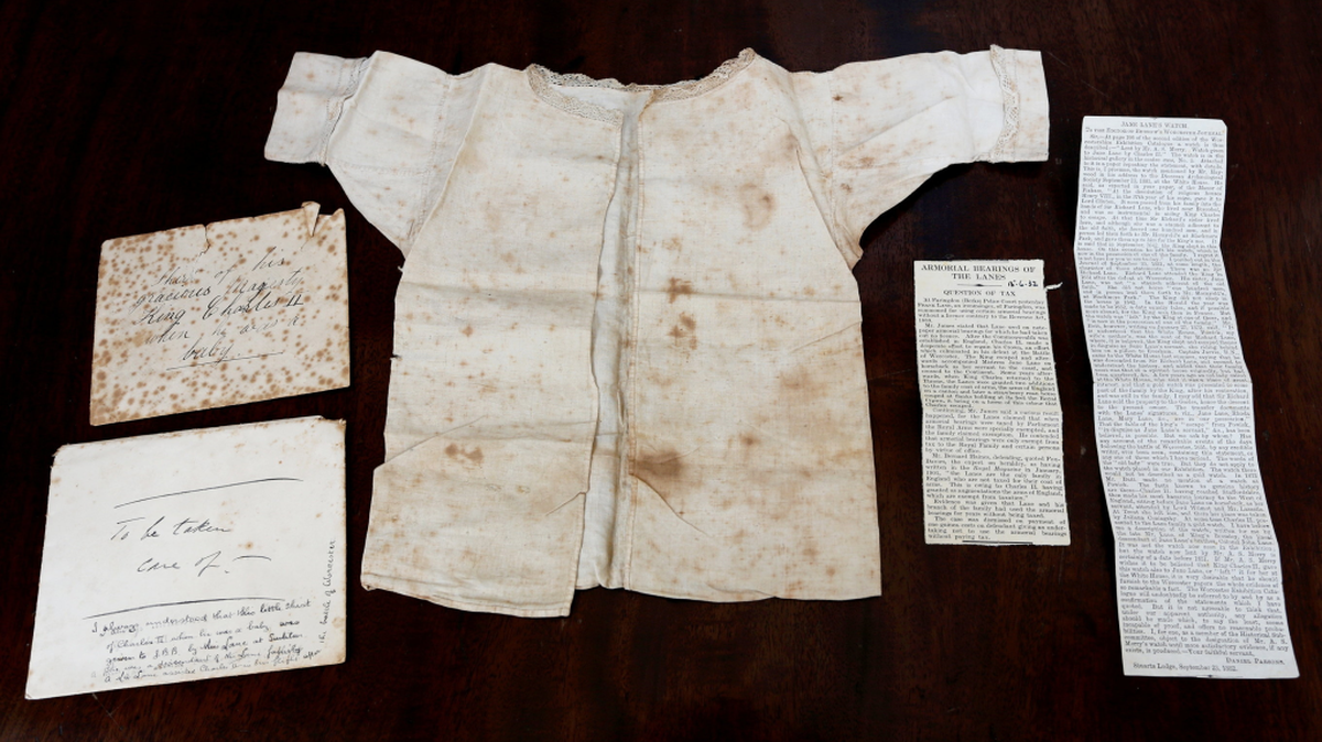 The 17th-century shirt is expected to fetch $750. (Hansons Auctioneers via SWNS). 