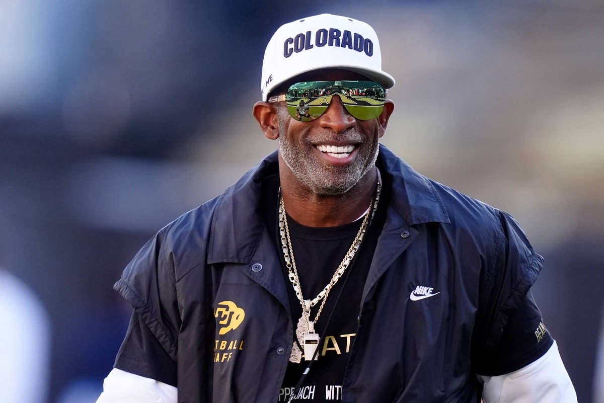  Colorado Buffaloes head coach Deion Sanders before the game against the Arizona Wildcats at Folsom Field. Ron Chenoy-Imagn Images