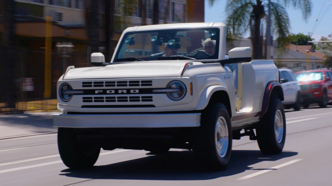 Jay Leno Drives The Ford Bronco Concept That Safety Rules Won't Let Us Have 