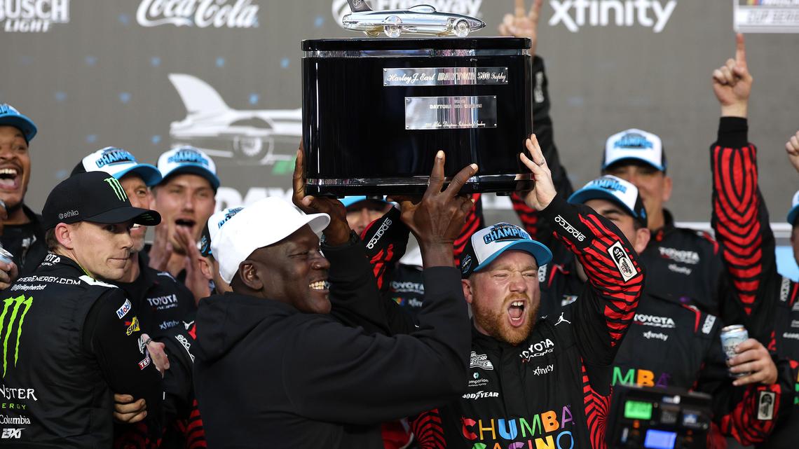 Mike Bianchi: 25 years after Dale Earnhardt's death, Tyler Reddick raises Daytona 500 trophy while Michael Jordan raises the stakes 