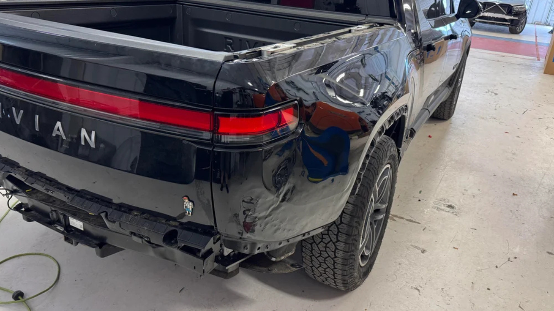 This Tiny Rivian R1T Dent Cost $14K - And It's Worse Than You Think 