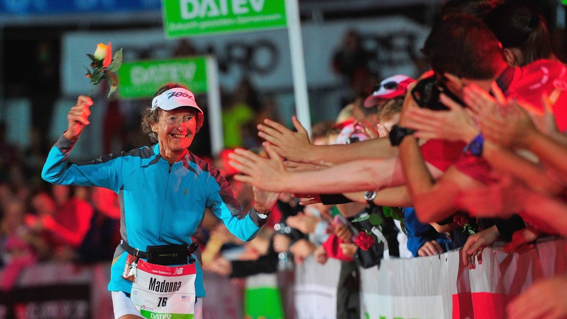 At 48, Catholic nun Madonna Buder started training as an athlete; decades later the Iron Nun became the oldest woman to finish an Ironman, at 82 in 2012 