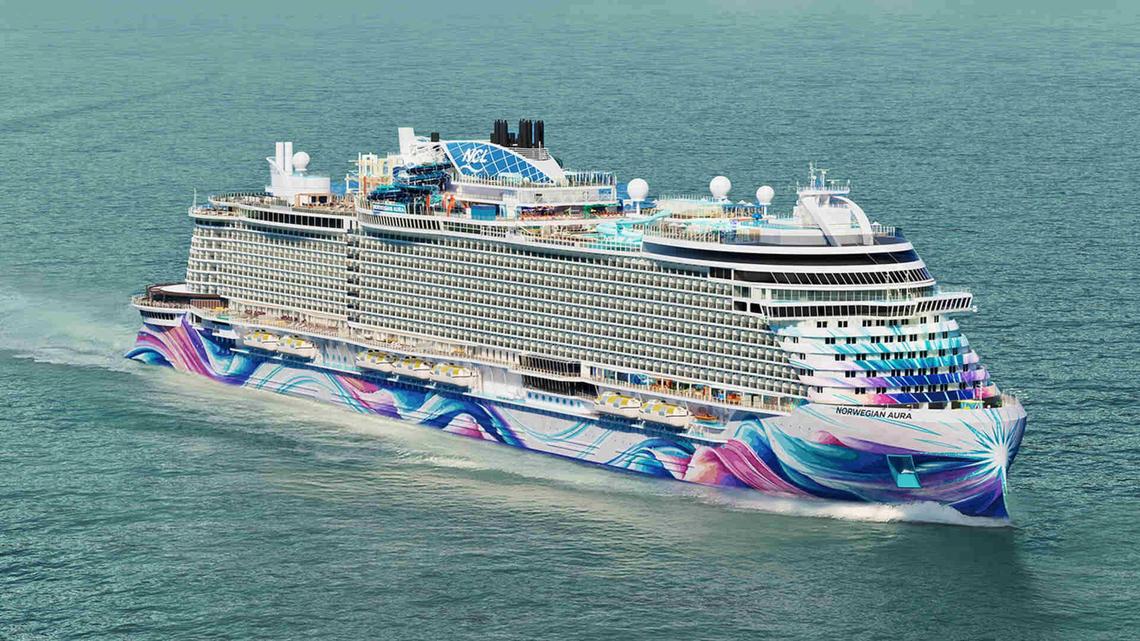 Norwegian Cruise Line's biggest ship yet floats for first time 