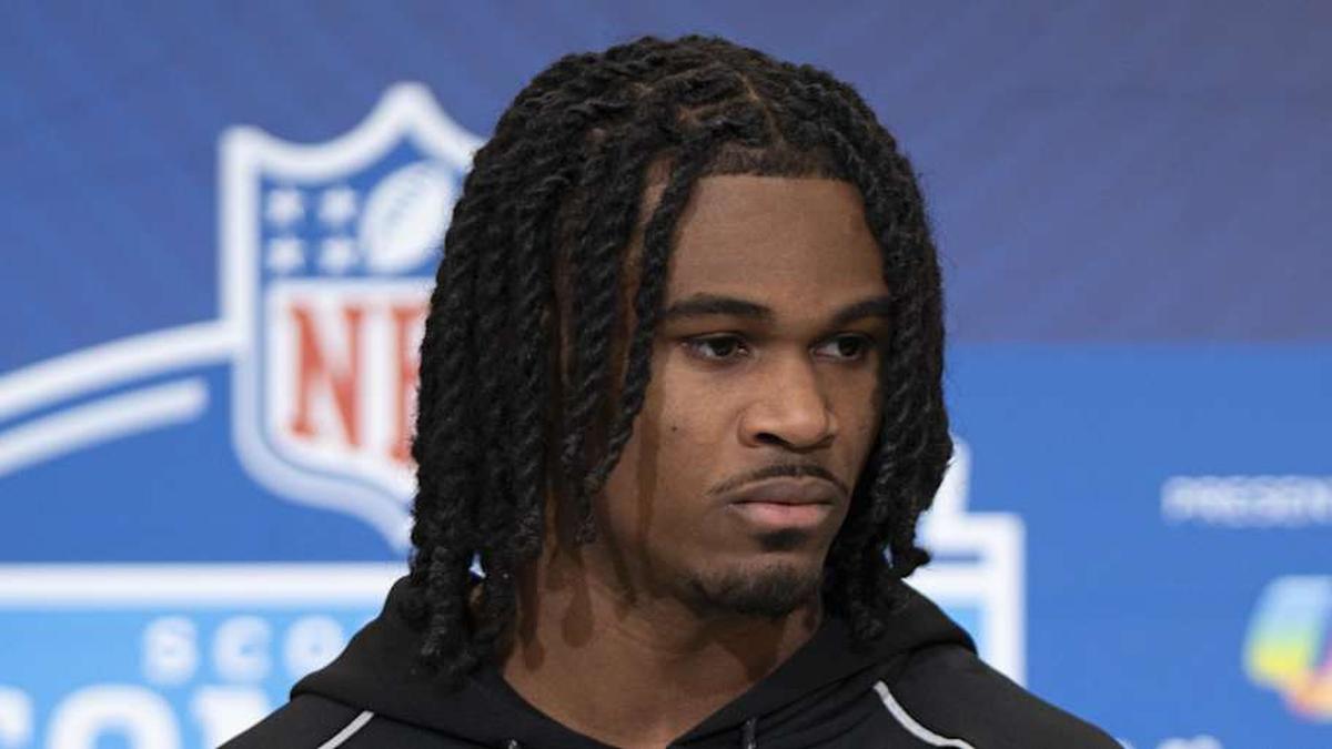  Feb 26, 2026; Indianapolis, IN, USA; Tennessee defensive back Jermod McCoy (DB20) speaks to media members during the NFL Combine at the Indiana Convention Center. Mandatory Credit: Jacob Musselman-Imagn Images | Jacob Musselman-Imagn Images 