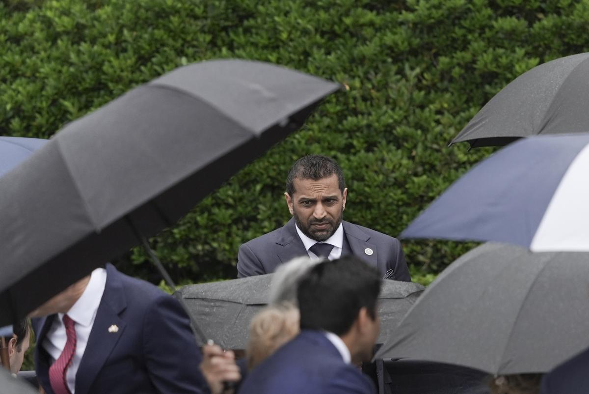 FBI Director Kash Patel attends an arrival ceremony for King Charles III and Queen Camilla on the South Lawn of the White House in Washington, on Tuesday, April 28, 2026. (Salwan Georges/The New York Times)