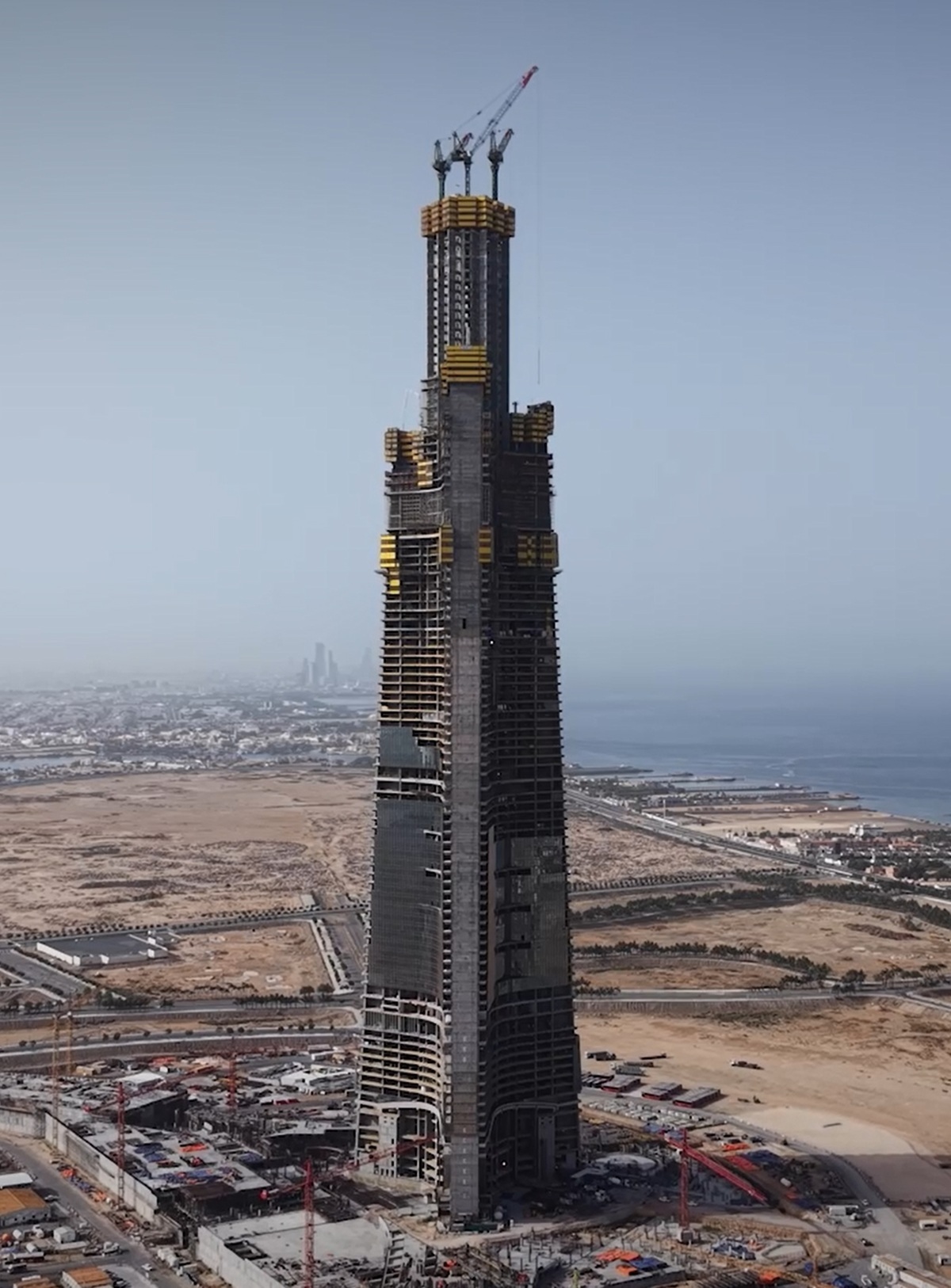 The Jeddah Tower, pictured under construction in June 2026. 