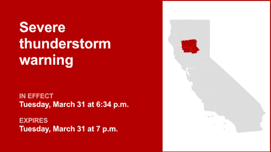 UPDATE: The current severe thunderstorm warning will be expiring at 7 p.m. 