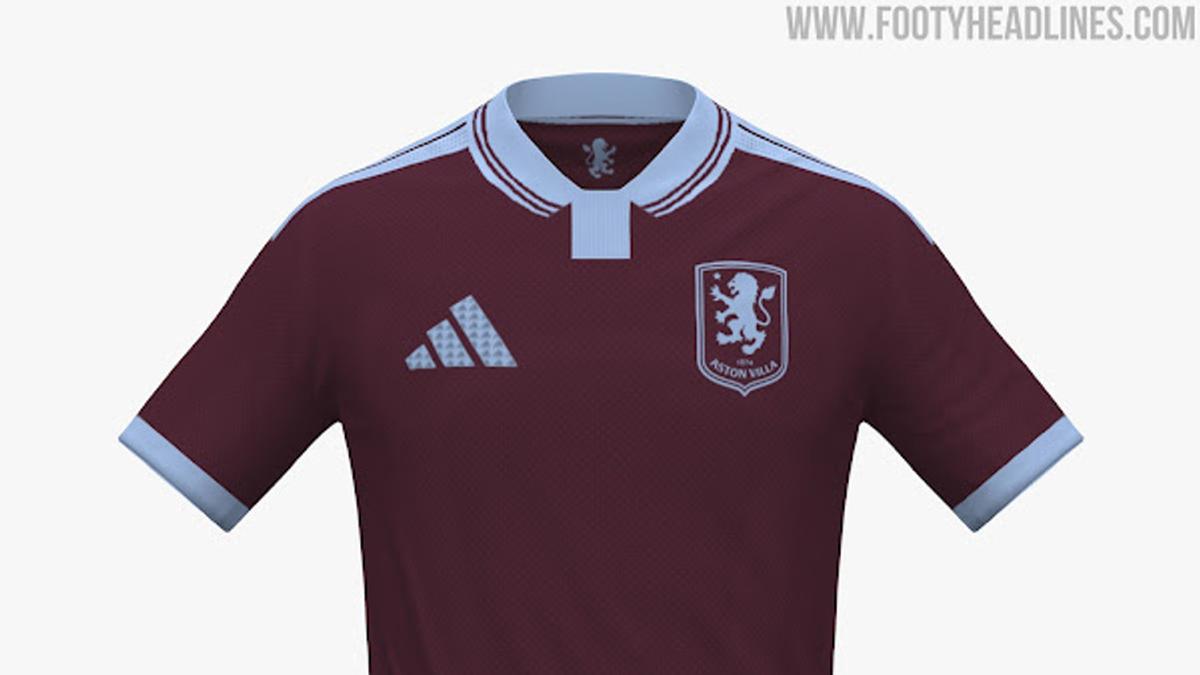  Aston Villa's rumored home kit is a pared back design. | FootyHeadlines 