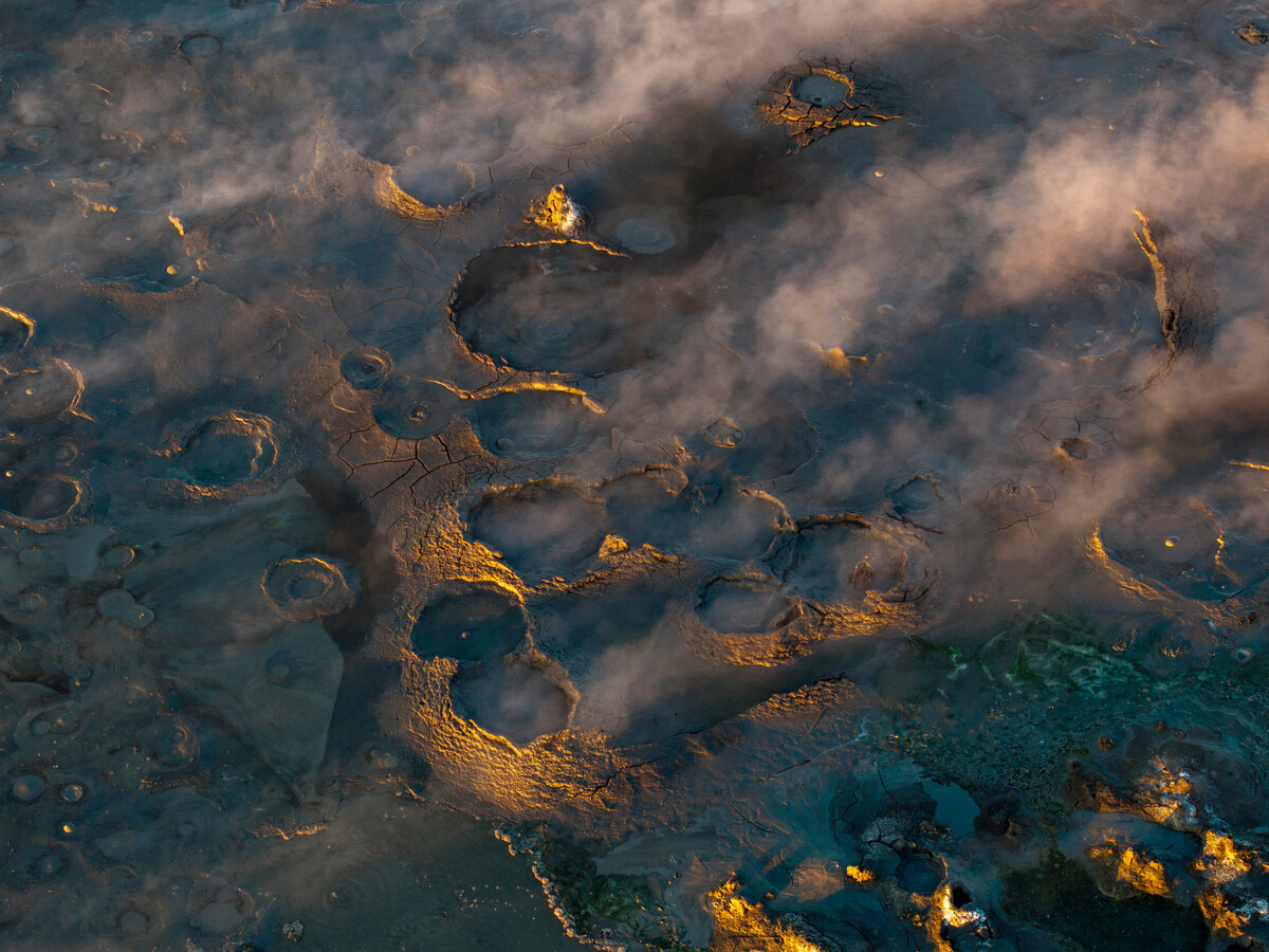  Steam rises from fumaroles, or steam vents, near the southeastern edge of the Salton Sea on Feb. 14, 2024, near Niland, Calif. Credit: David McNew/Getty Images