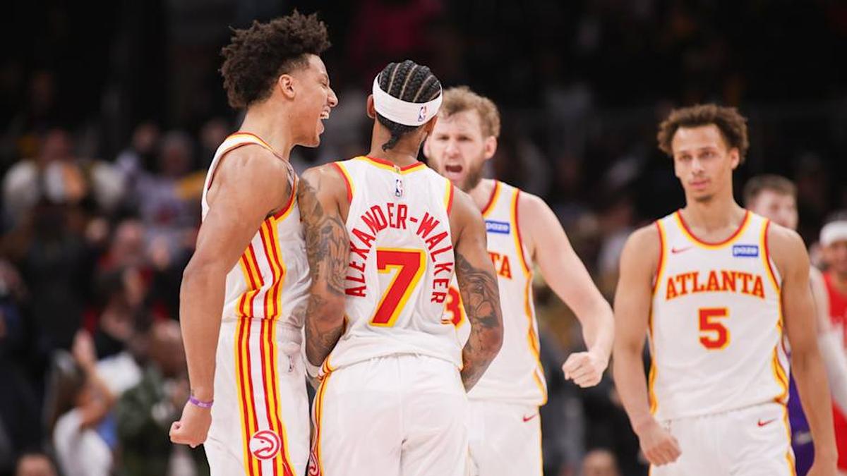  The Hawks won 46 games this season, their highest total in eight years. | Brett Davis-Imagn Images 