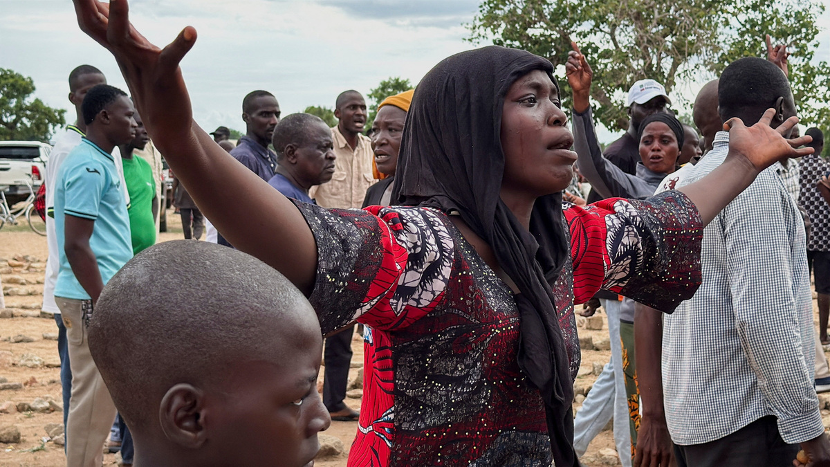 A parent reacts a day after gunmen stormed Government Day Secondary School and abducted students during exams, in Lassa, Borno State, Nigeria, June 30, 2026. Picture taken with a mobile phone. REUTERS/Umaru Kirawa
