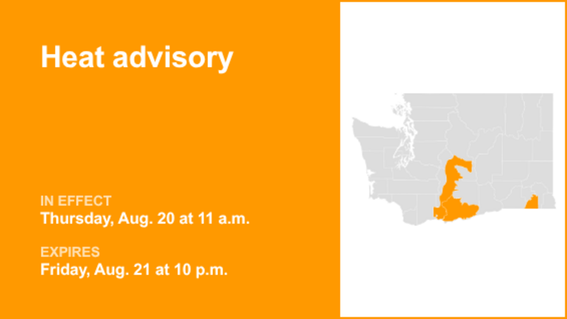UPDATE: Kittitas Valley under a heat advisory until Friday night 