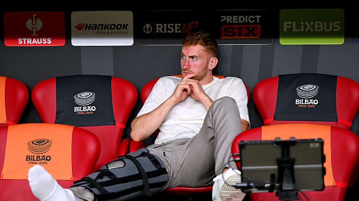  Kulusevski sustained a unique knee injury before last season's Europa League final. | Michael Regan/UEFA/Getty Images 