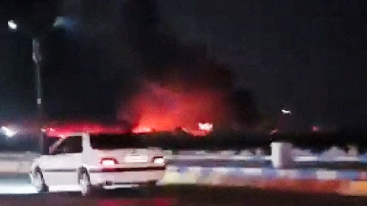 Smoke rises from a fire after an explosion, amid reports of explosions by Iranian state media, in Bandar Abbas, Hormozgan Province, Iran in this screengrab obtained from a social media video released July 8, 2026. Social Media/via REUTERS