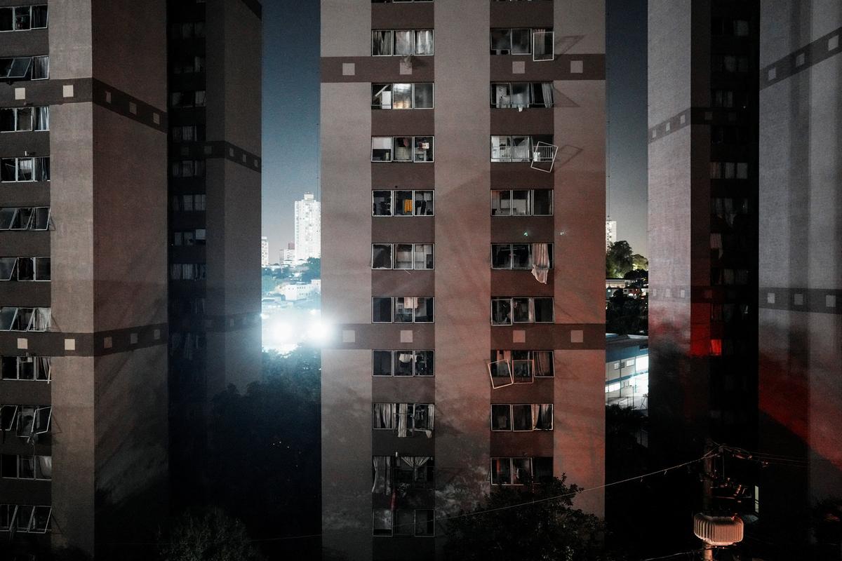 A damaged building following a fire set off by a potential gas explosion that damaged homes and injured people, according to the local fire department, in Sao Paulo, Brazil, May 11, 2026. REUTERS/Alexandre Meneghini